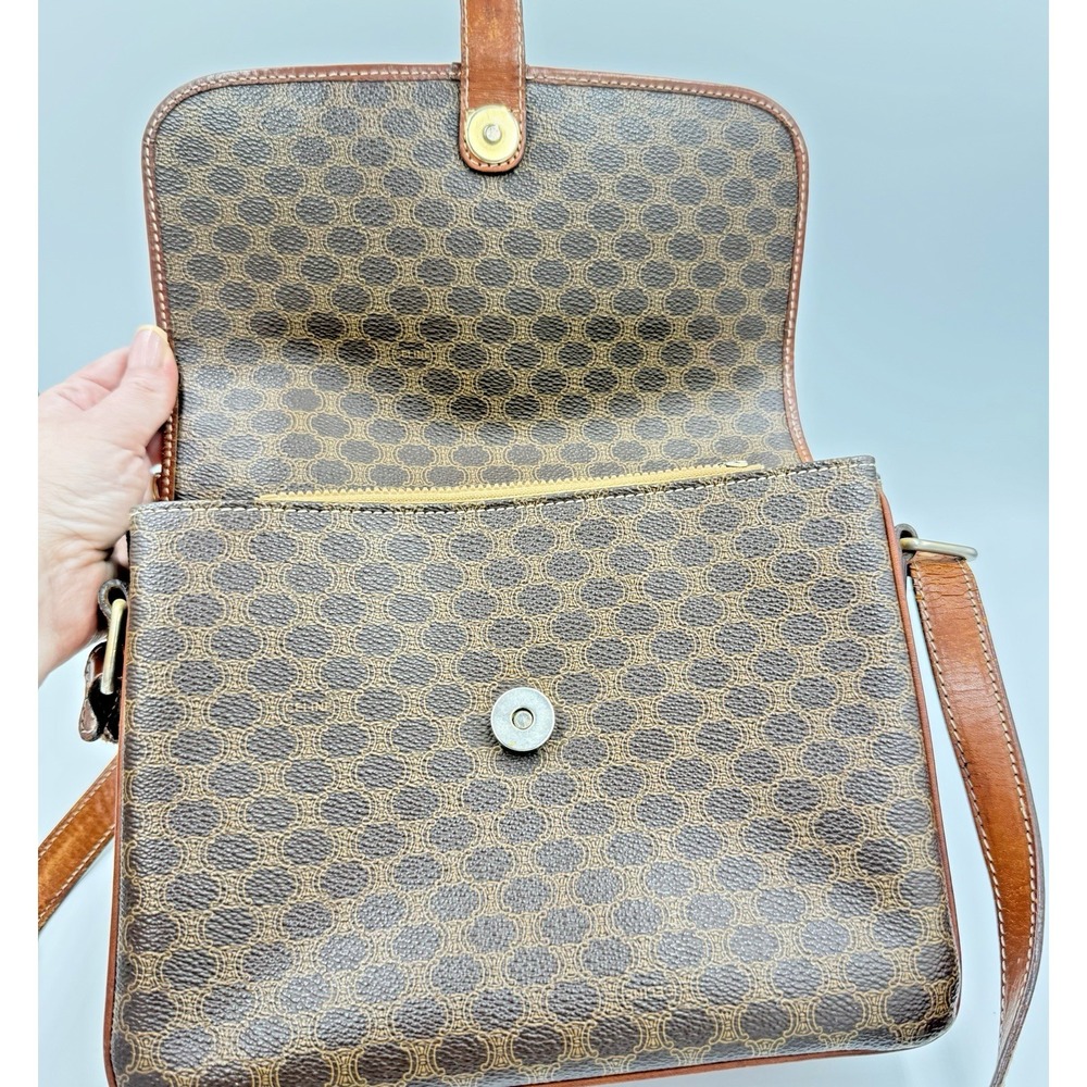 Authentic Vintage Celine Macadam Canvas Shoulder Bag + COA - Picture 12 of 16